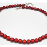 Colliers pierre précieuse de mariage rouge cerise à perles avec rubis pour femme 