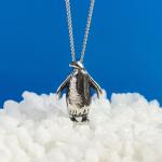 Colliers en argent argentés en argent à motif pingouins 