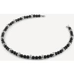 Colliers Guess noirs en acier à perles de perles gravés 