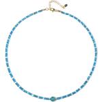 Colliers en argent bleu fluo en argent à perles pour femme en promo 
