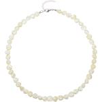 Colliers blancs en argent à perles fantaisie pour femme en promo 