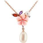 Colliers Juwelo roses en argent à perles fantaisie pour femme 