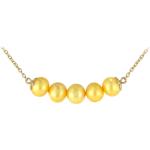 Colliers en argent Juwelo jaunes en argent à perles pour femme en promo 