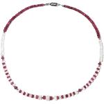 Colliers en argent rouges en argent à perles pour femme en promo 