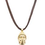 Pendentifs en or Lucléon en cuir à motif Bouddha pour homme 