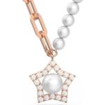 Pendentifs étoile de créateur Swarovski dorés en métal à perles look fashion pour femme 