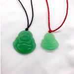 Pendentifs vert jade à motif Bouddha en jade pour femme 