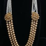Colliers beiges nude à perles indiens pour homme 