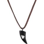 Pendentifs coeur Lucléon noirs en acier à motif requins classiques pour homme 