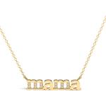 Colliers pierre précieuse pour la fête des mères dorés en or 14 carats personnalisés pour femme 
