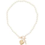 Pendentifs coeur de créateur Ralph Lauren blancs en verre à perles romantiques pour femme 