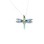 Pendentifs en argent turquoise en cristal à strass à motif papillons 