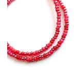 Colliers rouges en verre à perles de perles fait main 