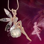 Pendentifs en cristal à motif papillons fée look fashion pour femme en promo 