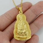 Pendentifs en or en métal à motif Bouddha personnalisés classiques pour homme 