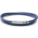 Bracelets Lucléon bleu marine en cuir lisse en cuir pour homme 