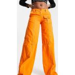 Pantalons taille basse Collusion orange Taille L pour femme en promo 