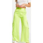 Pantalons cargo Collusion vert émeraude en satin Taille XS pour femme en promo 