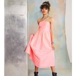 Robes bandeau Collusion roses à strass mi-longues Taille XL classiques pour femme en promo 