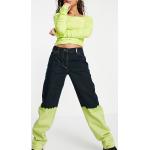 Jeans baggy Collusion multicolores Taille 3 XL W24 pour femme en promo 
