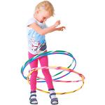HOOPOMANIA Hula Hoop coloré pour Enfants [Ø80cm - Blanc-Gris] Cerceau Hula Hoop pour Enfants à partir de 8 Ans