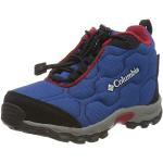 Chaussures de randonnée Columbia Firecamp bleues en cuir synthétique imperméables à élastiques Pointure 25 look fashion pour enfant 