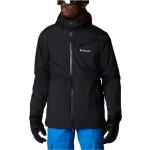 Vestes de ski Columbia noires imperméables respirantes avec jupe pare-neige look fashion pour homme 