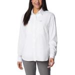 Chemises Columbia Silver Ridge blanches en polyester à manches longues à manches longues Taille L classiques pour femme 