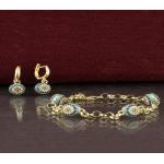 Boucles d'oreilles argentées en or en argent 14 carats look fashion pour femme 