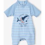 Combinaisons anti-uv Vertbaudet bleus clairs à rayures en polyester à motif requins Taille 36 mois pour garçon en promo de la boutique en ligne Vertbaudet.fr 