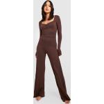 Pyjamas combinaisons Boohoo marron chocolat à motif lapins Taille L pour femme 