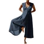 Pyjamas combinaisons de mariage bleus en velours à paillettes Taille 5 XL plus size look fashion pour femme 