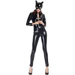 Déguisements de Super Héros noirs en cuir synthétique Catwoman Taille L look fashion pour femme 