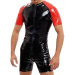 Shorts de cyclisme de printemps noirs laqués en cuir synthétique Taille M look fashion pour homme 