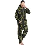 Pyjamas combinaisons d'automne camouflage en velours Taille XXL look casual pour homme 