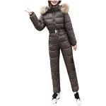 Combinaison de ski Adulte Homme-Femme Hiver A capuche Manches longues  Casual Chaude Epaisse Imperméable Coupe vent