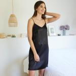 Nuisettes en satin Blancheporte noires en polyester Tailles uniques classiques pour femme en promo 