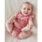 Pyjamas Noukies rose foncé en jersey à volants Taille 1 mois pour bébé en promo de la boutique en ligne Vertbaudet.fr 