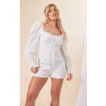 Combishorts blanches avec broderie Taille XS pour femme 