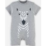 Combishorts Noukies grises à effet zèbre en jersey Taille 3 mois pour bébé en promo de la boutique en ligne Vertbaudet.fr 