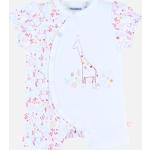 Pyjamas Noukies blancs à fleurs en jersey à motif fleurs Taille 1 mois pour bébé en promo de la boutique en ligne Vertbaudet.fr 