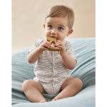 Pyjamas Noukies marron à rayures en coton Taille 12 mois pour bébé en promo de la boutique en ligne Vertbaudet.fr 