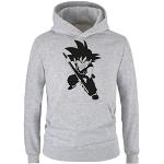 Sweats à capuche Comedy Shirts gris foncé à logo enfant Dragon Ball Son Goku look fashion 