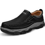 Chaussures de randonnée d'automne noires en cuir vegan légères Pointure 50,5 look fashion pour homme 