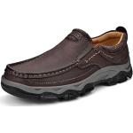 Chaussures de randonnée d'automne marron en cuir vegan légères Pointure 50,5 look fashion pour homme 