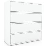 Commode - Blanc, pièce de caractère, sophistiquée, avec tiroir Blanc - 77 x 79 x 34 cm, personnalisable