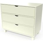 Commodes ABC Meubles blanc d'ivoire en pin made in France 
