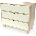 Commodes ABC Meubles blanc d'ivoire en pin finis vernis made in France 