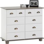 Commodes blanches en pin 