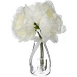 Compositions florales artificielles Atmosphera blanches en verre de 27 cm 